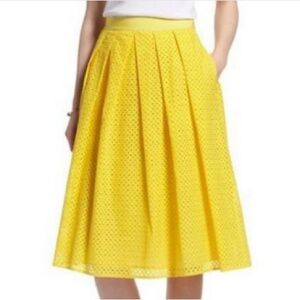 1901 yellow eyelet skirt